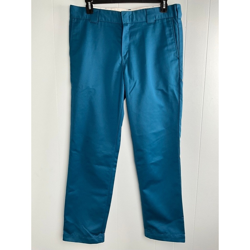 Carhartt WIP Master Pant Mens 33x32 Teal Blue Denison Twill Chino Work Pants